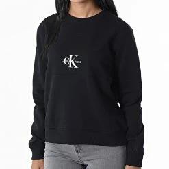Promo 🌟 Sweat Crewneck Monogram Logo 8982 Noir de Calvin Klein 🔥 -Calvin Klein Soldes Magasin calvin klein 329859 J20J218982 BEH 20220803T155855 03
