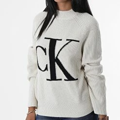 Tout neuf 🧨 Pull Femme Blown Up CK 9777 Beige de Calvin Klein 😍 6 Tout neuf 🧨 Pull Femme Blown Up CK 9777 Beige de Calvin Klein 😍 -Calvin Klein Soldes Magasin calvin klein 329873 J20J219777 ACF 20220802T160713 03