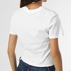 Vente flash ❤️ Tee 👚 Shirt Slim Femme 9797 Blanc de Calvin Klein ⭐ -Calvin Klein Soldes Magasin calvin klein 329880 J20J219797 YAF 20220819T140104 04