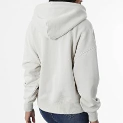 Meilleure affaire ✔️ Sweat Capuche Femme Shrunken Institution 9910 Beige de Calvin Klein ⭐ -Calvin Klein Soldes Magasin calvin klein 329882 J20J219910 ACF 20220802T161025 04