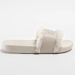 Budget 🔔 Claquettes Femme Slide 0754 Beige de Calvin Klein 😀 6 Budget 🔔 Claquettes Femme Slide 0754 Beige de Calvin Klein 😀 -Calvin Klein Soldes Magasin calvin klein 330602 YW0YW00754 ACF 20221125T160428 03