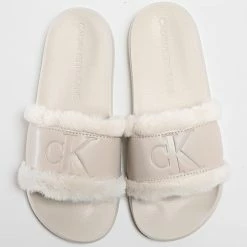 Budget 🔔 Claquettes Femme Slide 0754 Beige de Calvin Klein 😀 7 Budget 🔔 Claquettes Femme Slide 0754 Beige de Calvin Klein 😀 -Calvin Klein Soldes Magasin calvin klein 330602 YW0YW00754 ACF 20221125T160429 04