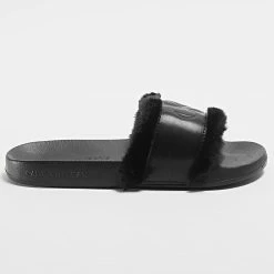 Meilleure vente 😀 Claquettes Femme Slide 0754 Noir de Calvin Klein 👍 -Calvin Klein Soldes Magasin calvin klein 330603 YW0YW00754 BDS 20221125T160309 03