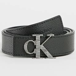 Budget 🔔 Ceinture Femme Mono Hardware 0110 Noir de Calvin Klein 💯 -Calvin Klein Soldes Magasin calvin klein 330659 K60K610110 BDS 20220811T162500 03
