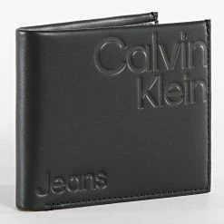 Meilleur prix 🎉 Portefeuille Monogram Soft Bifold 9876 Noir de Calvin Klein 🤩
