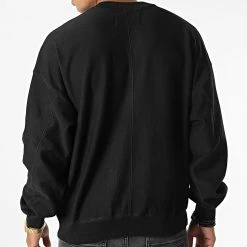Sortie 👍 Sweat Crewneck Monologo Textured 1893 Noir de Calvin Klein 💯 -Calvin Klein Soldes Magasin calvin klein 331177 J30J321893 BEH 20220810T155238 04