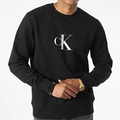 Bon marché ❤️ Sweat Crewneck 1900 Noir de Calvin Klein 👏 -Calvin Klein Soldes Magasin calvin klein 331179 J30J321900 BEH 20220810T155154 03