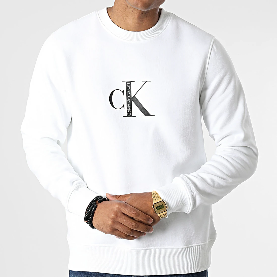 Acheter ⭐ Sweat Crewneck 1900 Beige Clair de Calvin Klein 🤩 3 Acheter ⭐ Sweat Crewneck 1900 Beige Clair de Calvin Klein 🤩 – Image 3