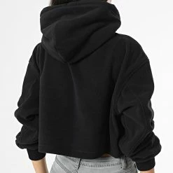 Grosses soldes 😉 Sweat Capuche Polaire Crop Femme 9762 Noir de Calvin Klein 👍 -Calvin Klein Soldes Magasin calvin klein 331199 J20J219762 BEH 20220819T140434 04