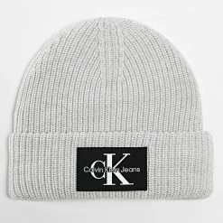Meilleur prix ⭐ Bonnet Monologo Patch 6242 Gris Chiné de Calvin Klein 👍