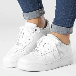 Budget 😀 Baskets Femme Cupsole Bold Mono 0846 Bright White de Calvin Klein 🎉