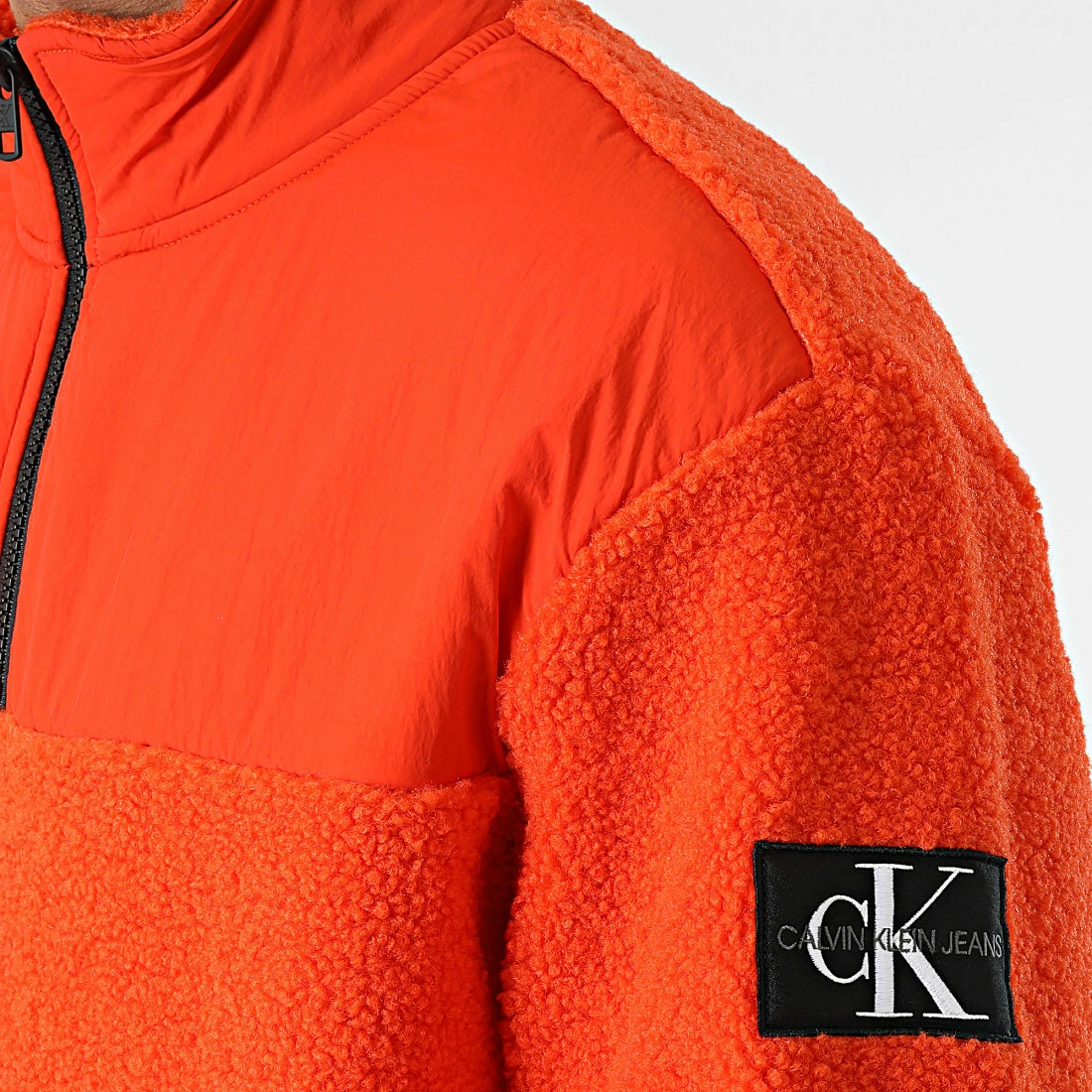 Tout neuf 👏 Sweat Col Zippé Fourrure 2196 Orange de Calvin Klein 😉 2 Tout neuf 👏 Sweat Col Zippé Fourrure 2196 Orange de Calvin Klein 😉 – Image 2