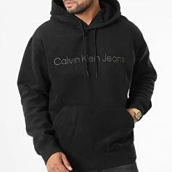 Bon marché 🔔 Sweat Capuche 2193 Noir de Calvin Klein ❤️ -Calvin Klein Soldes Magasin calvin klein 333333 J30J322193 BEH 20220819T141720 03