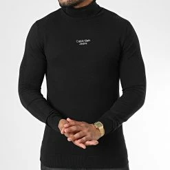 De gros 😀 Pull Col Roulé 1696 Noir de Calvin Klein ✨ -Calvin Klein Soldes Magasin calvin klein 333441 J30J321696 BEH 20220818T152159 03