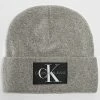 Nouveau 🌟 Bonnet Monologo Patch 6246 Gris Chiné de Calvin Klein ✔️