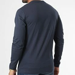 De gros 🧨 Tee 👚 Shirt Manches Longues Cotton Logo 0690 Bleu Marine de Calvin Klein ❤️ -Calvin Klein Soldes Magasin calvin klein 334437 K10K104690 DW4 20220902T161738 04