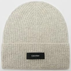 Coupon ✨ Bonnet Daddy Wool Rib 7495 Beige de Calvin Klein 🔥