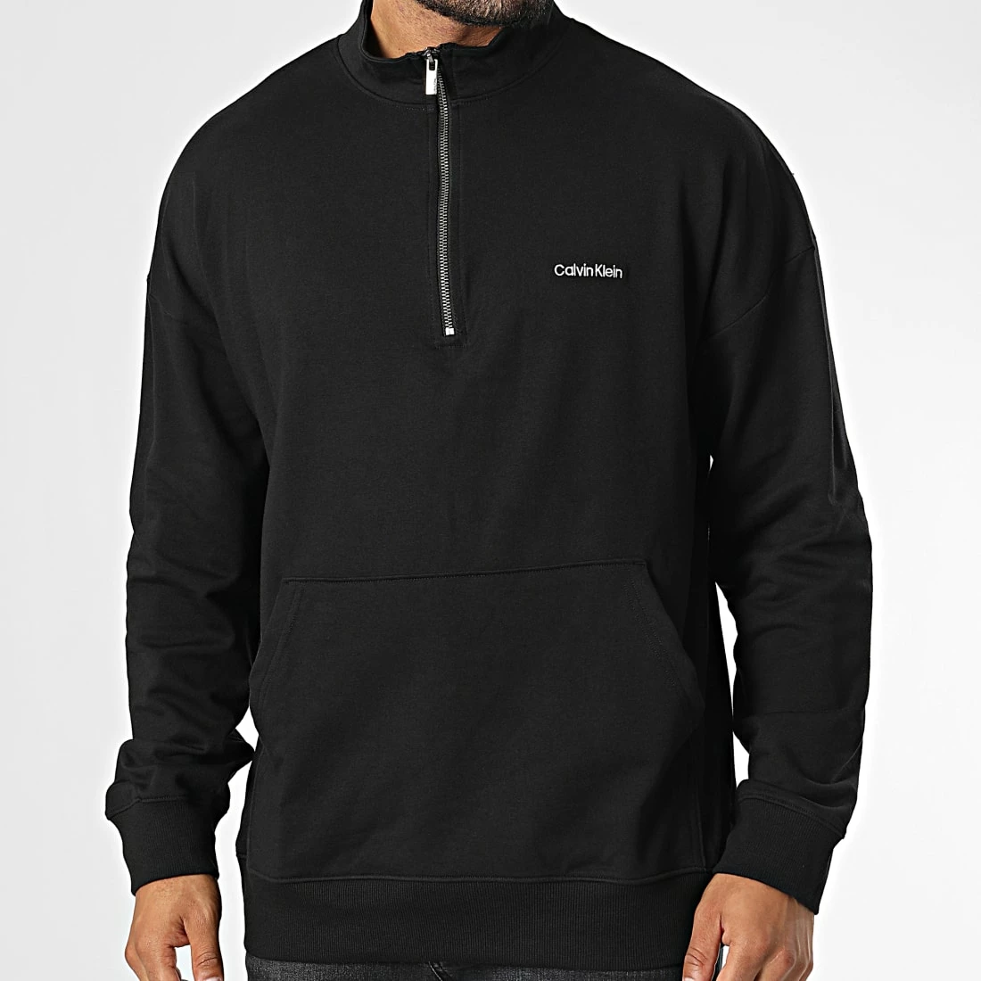 Remise ❤️ Sweat Col Zippé NM2299E Noir de Calvin Klein 😉 1 Remise ❤️ Sweat Col Zippé NM2299E Noir de Calvin Klein 😉