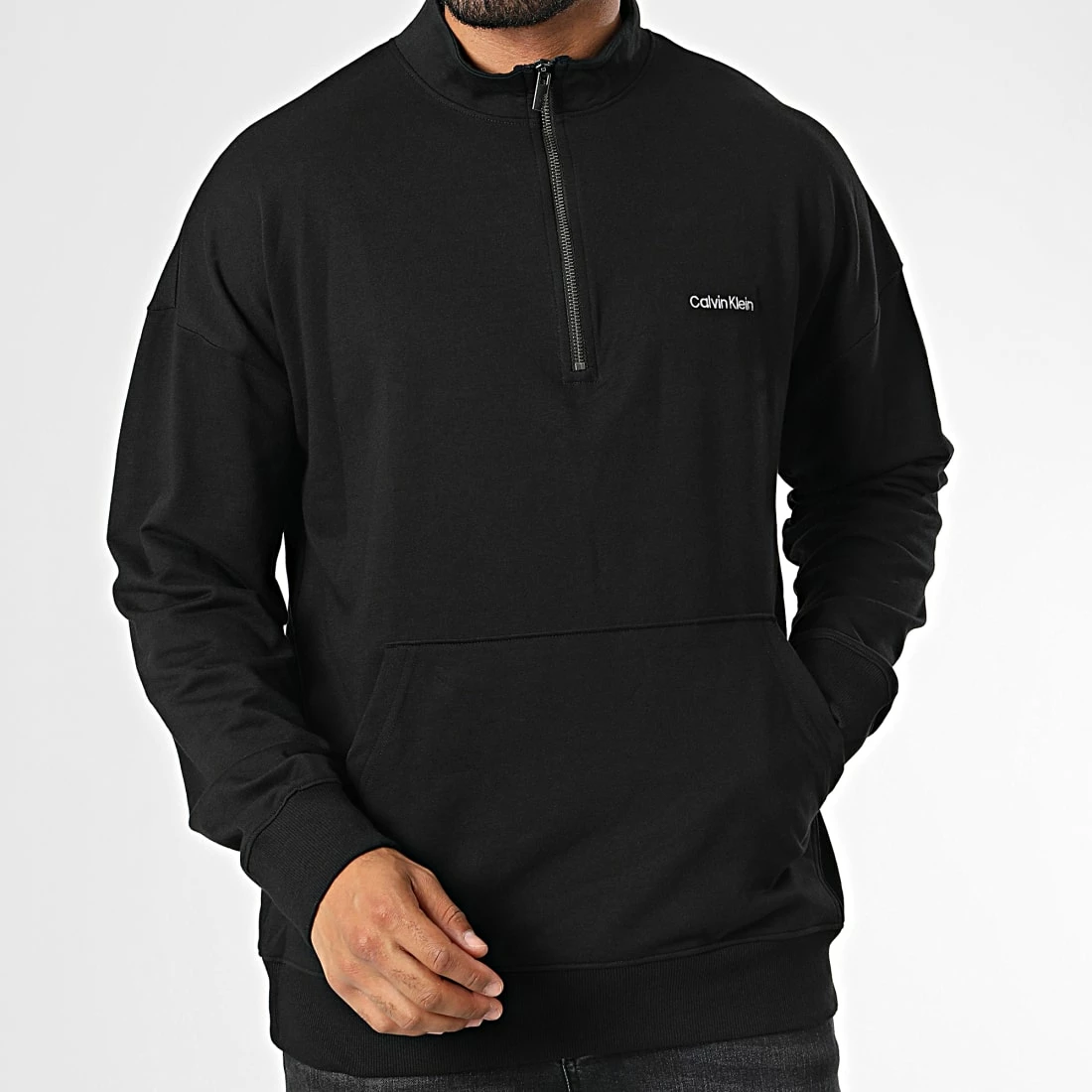 Remise ❤️ Sweat Col Zippé NM2299E Noir de Calvin Klein 😉 3 Remise ❤️ Sweat Col Zippé NM2299E Noir de Calvin Klein 😉 – Image 3