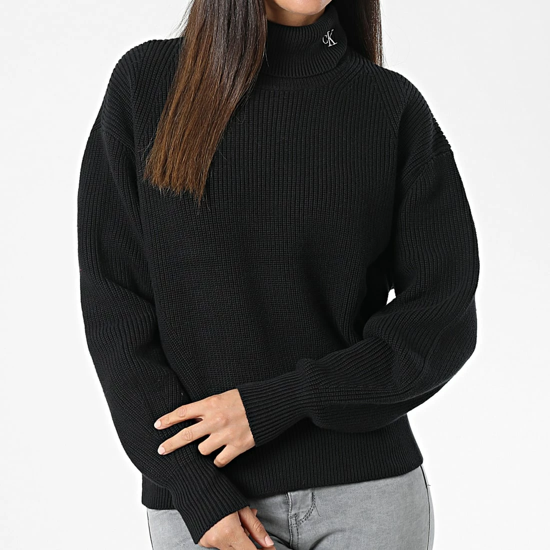 Meilleure affaire 🎉 Pull Col Roulé Femme 9774 Noir de Calvin Klein 🌟 1 Meilleure affaire 🎉 Pull Col Roulé Femme 9774 Noir de Calvin Klein 🌟