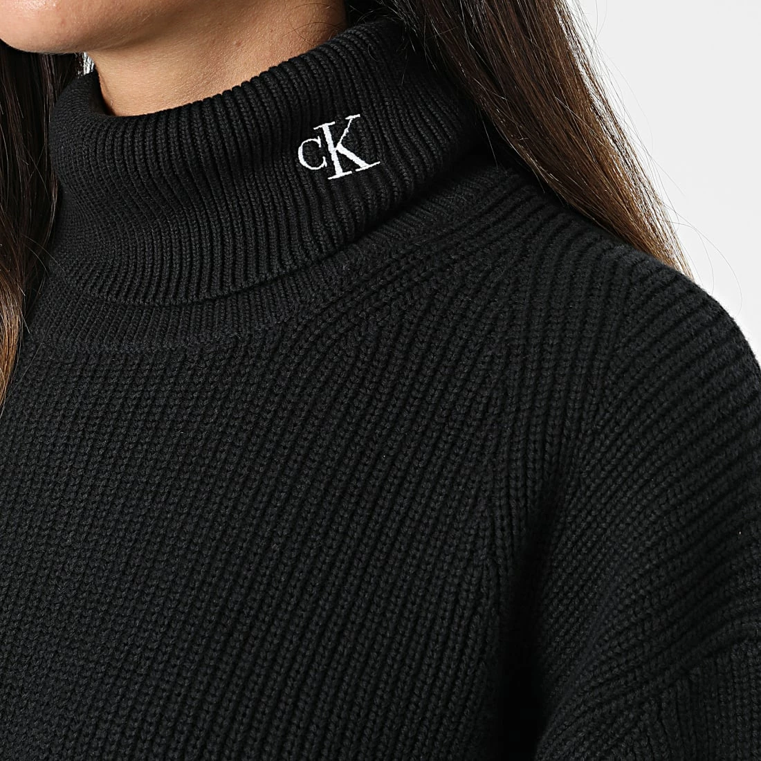 Meilleure affaire 🎉 Pull Col Roulé Femme 9774 Noir de Calvin Klein 🌟 2 Meilleure affaire 🎉 Pull Col Roulé Femme 9774 Noir de Calvin Klein 🌟 – Image 2