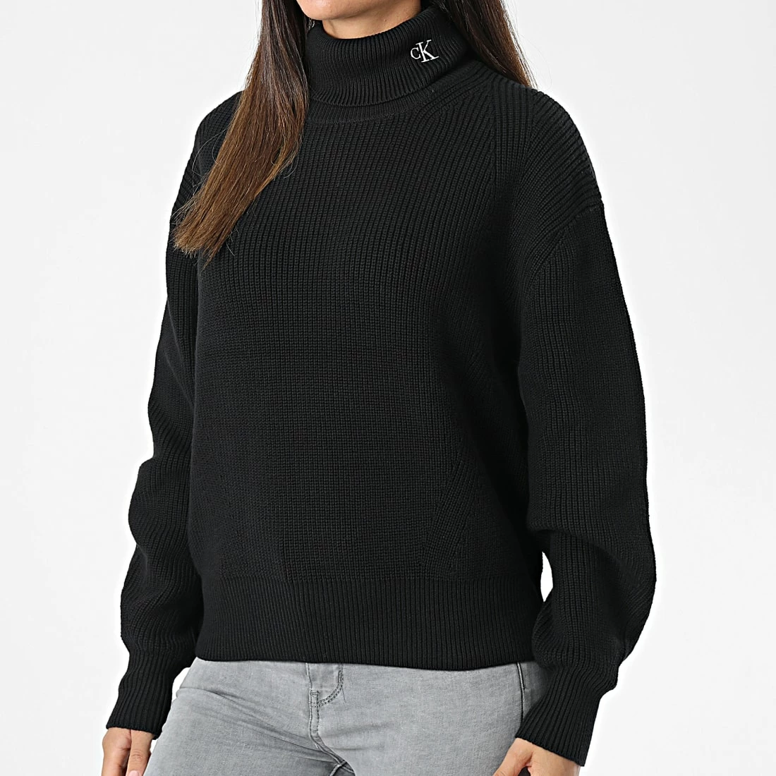 Meilleure affaire 🎉 Pull Col Roulé Femme 9774 Noir de Calvin Klein 🌟 3 Meilleure affaire 🎉 Pull Col Roulé Femme 9774 Noir de Calvin Klein 🌟 – Image 3