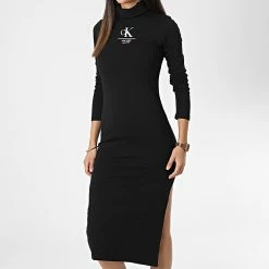 Remise 🛒 Robe Col Roulé Femme 9992 Noir de Calvin Klein 🥰 -Calvin Klein Soldes Magasin calvin klein 336619 J20J219992 BEH 20220927T161125 03