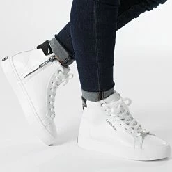Bon marché 🤩 Baskets Montantes Femme Vulc High Top 0840 White de Calvin Klein 🔔 -Calvin Klein Soldes Magasin calvin klein 337623 HW0HW00840 0K6 20220921T152655 03