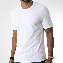 Vente flash ⭐ Tee 👚 Shirt NM1903E Blanc de Calvin Klein 👍 -Calvin Klein Soldes Magasin calvin klein 337806 NM1903E 6OB 20221021T151750 03