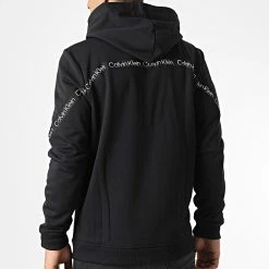Promo ⭐ Sweat Capuche Col Zippé GMF2W303 Noir de Calvin Klein 💯 -Calvin Klein Soldes Magasin calvin klein 337885 GMF2W303 BAE 20221027T155906 04