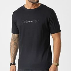 Bon marché 🔥 Tee 👚 Shirt GMF2K140 Noir de Calvin Klein 🧨