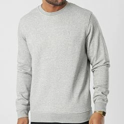 Meilleure vente 🔥 Sweat Crewneck Réfléchissant GMS2W305 Gris Chiné de Calvin Klein 🎁