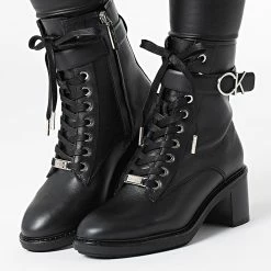 Bon marché ❤️ Bottines Femme Rubber Sole Comb 1256 Black de Calvin Klein 👏