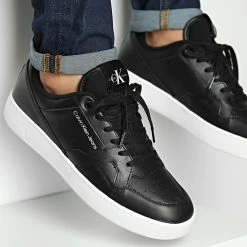 Vente flash 😀 Baskets Cupsole Lacup Low YM0YM00497 Black de Calvin Klein 🥰