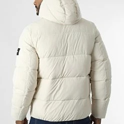 Sortie 😀 Doudoune Capuche Crinkle Nylon Puffer 0336 Beige de Calvin Klein ❤️ -Calvin Klein Soldes Magasin calvin klein 339420 K10K110336 ACE 20220927T154248 04