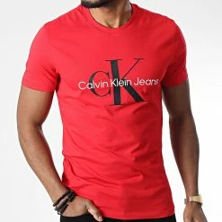 Meilleur prix 🎁 Tee 👕 Shirt Femme 0806 Rouge de Calvin Klein 💯 -Calvin Klein Soldes Magasin calvin klein 341618 J30J320806 XL6 20221024T151021 03