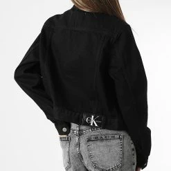 Sortie 🥰 Veste Jean Femme 9353 Noir de Calvin Klein 😍 -Calvin Klein Soldes Magasin calvin klein 341865 J20J219353 1AP 20221124T091425 04