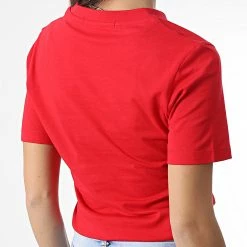 Top 10 👏 Tee 👚 Shirt Femme Monologo 9135 Rouge de Calvin Klein 👏 -Calvin Klein Soldes Magasin calvin klein 342074 J20J219135 XL6 20221021T160811 04