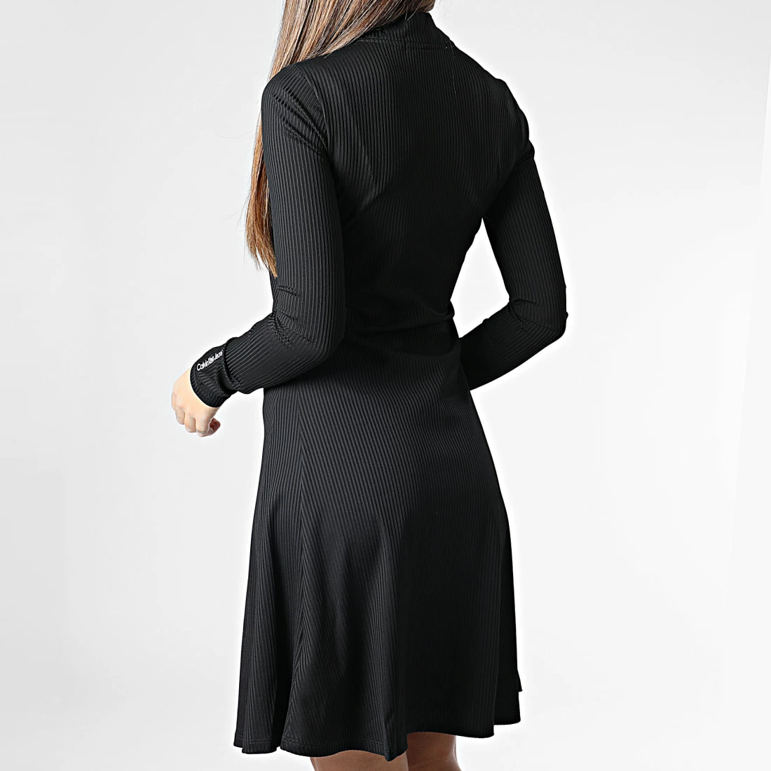 Remise ⭐ Robe Femme Zipper A-Line RIB 9865 Noir de Calvin Klein 😀 4 Remise ⭐ Robe Femme Zipper A-Line RIB 9865 Noir de Calvin Klein 😀 – Image 4