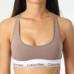 De gros 💯 Brassière Femme QF7044E Taupe de Calvin Klein 🔔
