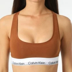 Budget ⌛ Brassière Femme QF7044E Marron de Calvin Klein ⌛