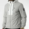 Nouveau 🎁 Veste Zippée Capuche Padded Harrington 2180 Gris de Calvin Klein 🎉