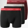Grosses soldes 🔥 Lot De 3 Boxers Cotton Stretch NB3056A Noir Bordeaux de Calvin Klein 😀