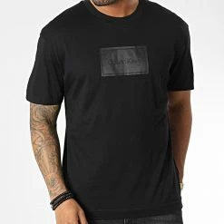 Acheter 🔥 Tee 👚 Shirt Textured Logo Box 0115 Noir de Calvin Klein 🎉 -Calvin Klein Soldes Magasin calvin klein 342880 K10K110115 BEH 20221013T152527 03
