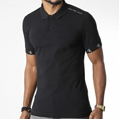 Sortie ⌛ Polo Manches Courtes 1700 Noir de Calvin Klein 🔔