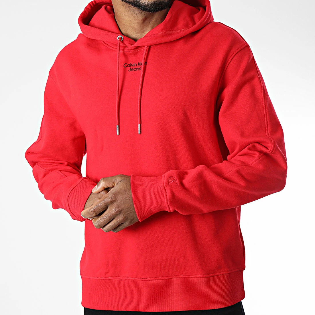 Promo 👏 Sweat Capuche 0604 Rouge de Calvin Klein 🥰 3 Promo 👏 Sweat Capuche 0604 Rouge de Calvin Klein 🥰 – Image 3