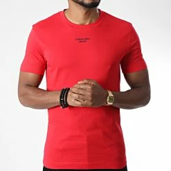 Remise 🎉 Tee 👚 Shirt 0595 Rouge de Calvin Klein 🎉 -Calvin Klein Soldes Magasin calvin klein 343446 J30J320595 XL6 20221021T150747 03