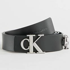 Vente flash 🤩 Ceinture Mono Hardware Leather 0363 Noir de Calvin Klein ✨