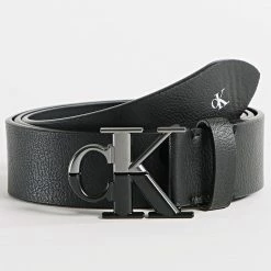 Vente flash ❤️ Ceinture Round Mono Plaque 0154 Noir de Calvin Klein 🥰
