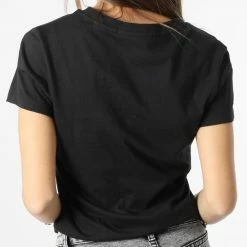 Bon marché 👍 Tee 👕 Shirt Femme 0253 Noir de Calvin Klein 😉 -Calvin Klein Soldes Magasin calvin klein 344087 J20J220253 BEH 20221115T143647 04
